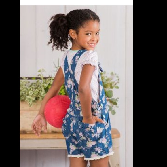 matilda jane floral overalls